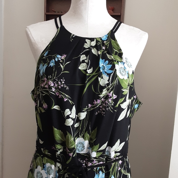Le Chateau Floral Knit Asymmetrical Midi Dress XXL - Picture 3 of 11